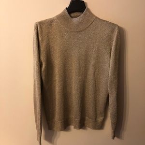Cache gold mock turtleneck size L